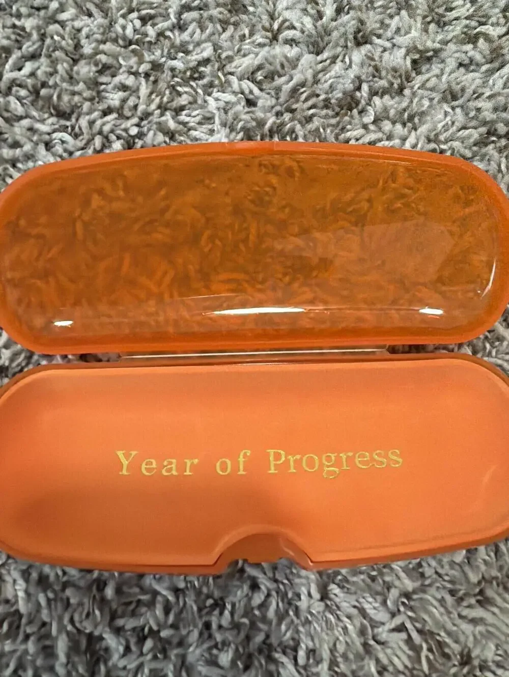 Zenni Orange Eyeglass Case Year of Progress